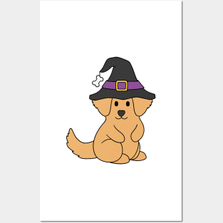 Halloween Golden Retriever Posters and Art